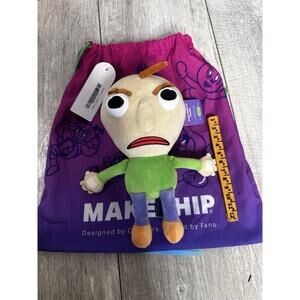 New Makeship Angry Baldi 2.0 Plushie By Basically Games Rare 671 Made